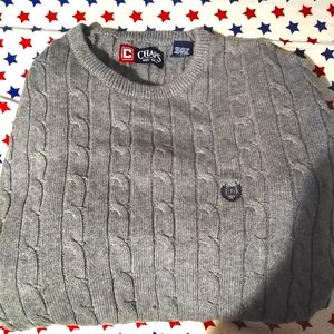 Mens Gray chaps sweater XL